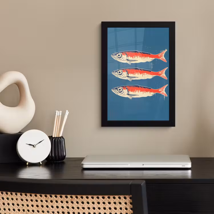 Bilder mit Rahmen - Fische - Rot - Blau — 2