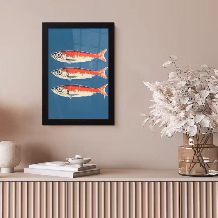 Bilder mit Rahmen - Fische - Rot - Blau — 4