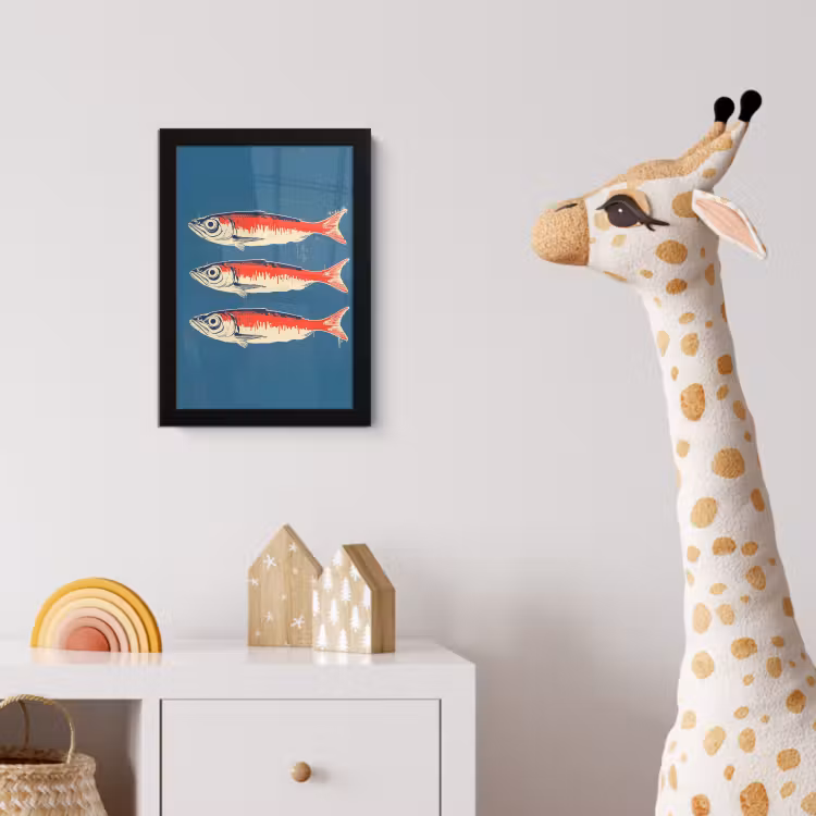 Bilder mit Rahmen - Fische - Rot - Blau — 5