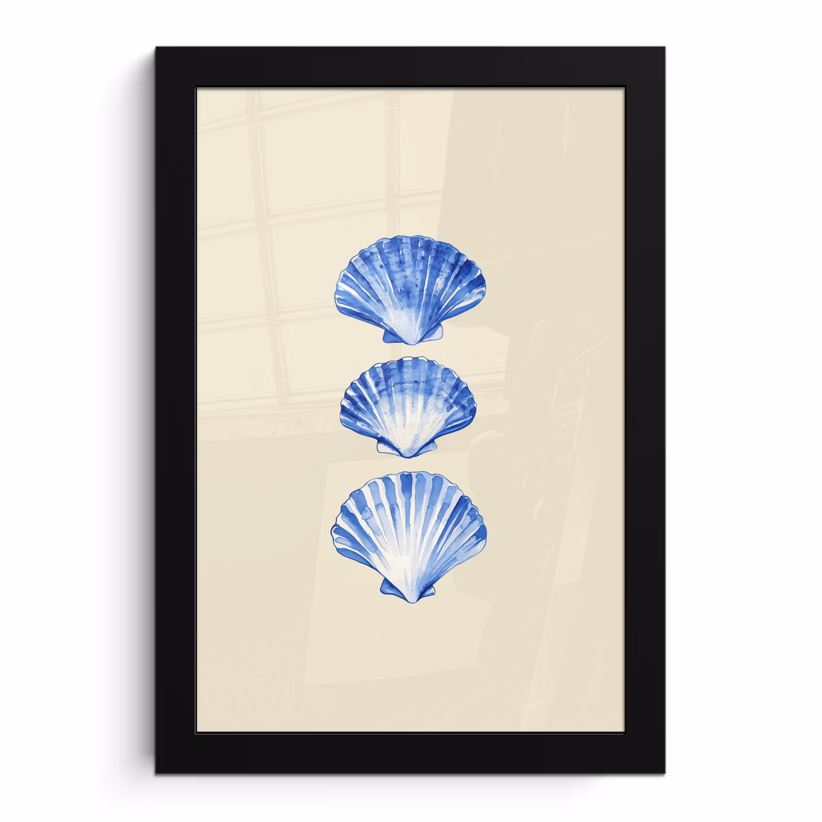 Bilder mit Rahmen - Muscheln - Blau - Beige — 1