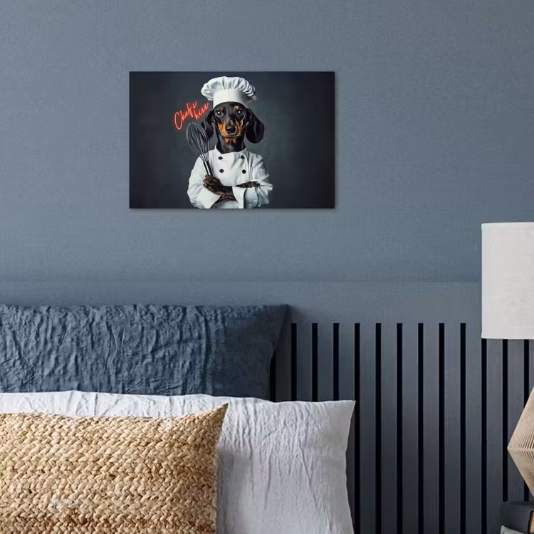 Poster - Zitat - Neon - Hund - Kochbekleidung — 3