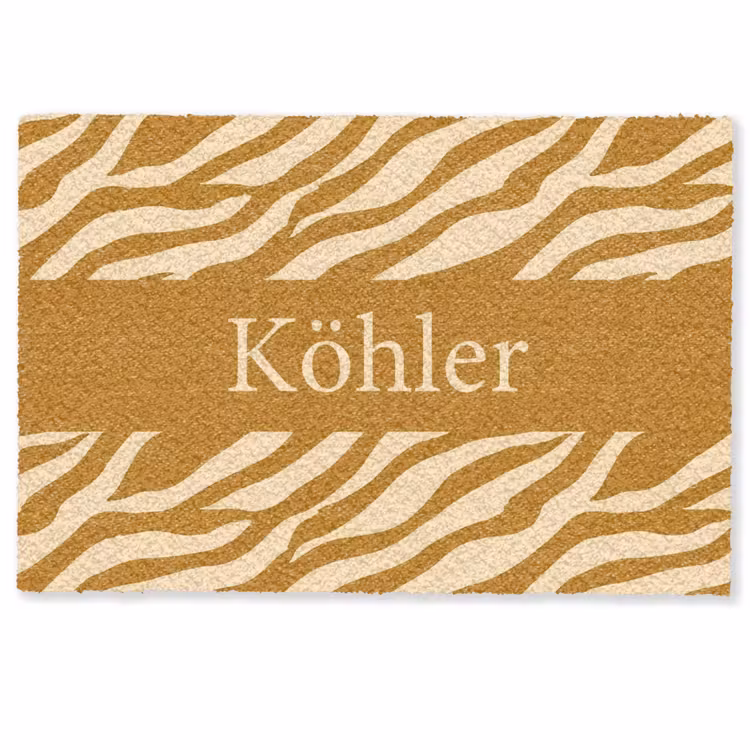 Personalisierbare fußmatte - Familie - in - Muster - Tierprint — 1