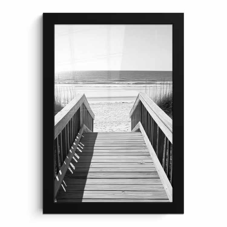 Bilder mit Rahmen - Steg - Holz - Strand - Meer — 1