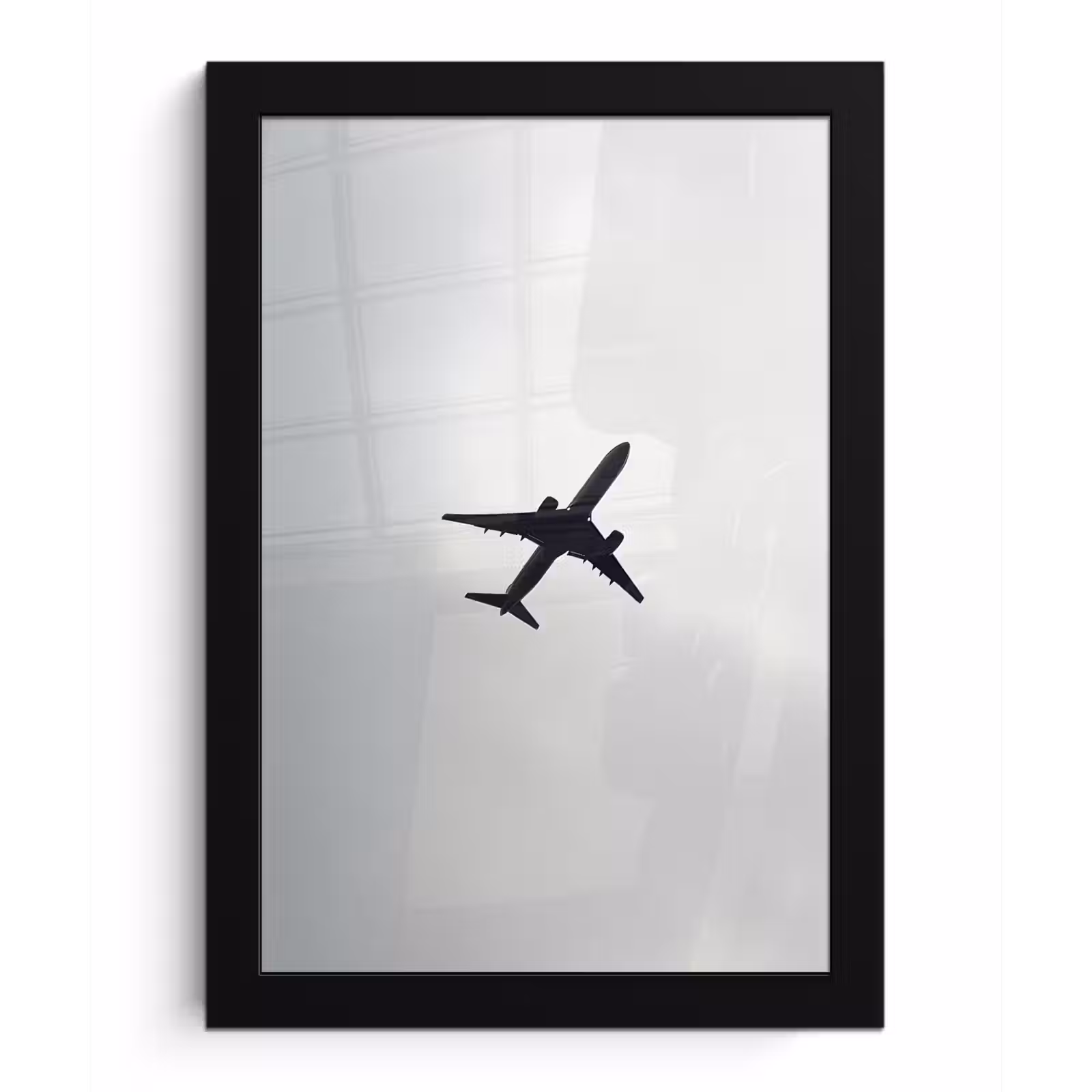 Bilder mit Rahmen - Minimalistisch - Silhouette - Schwarz - Flugzeug — 1