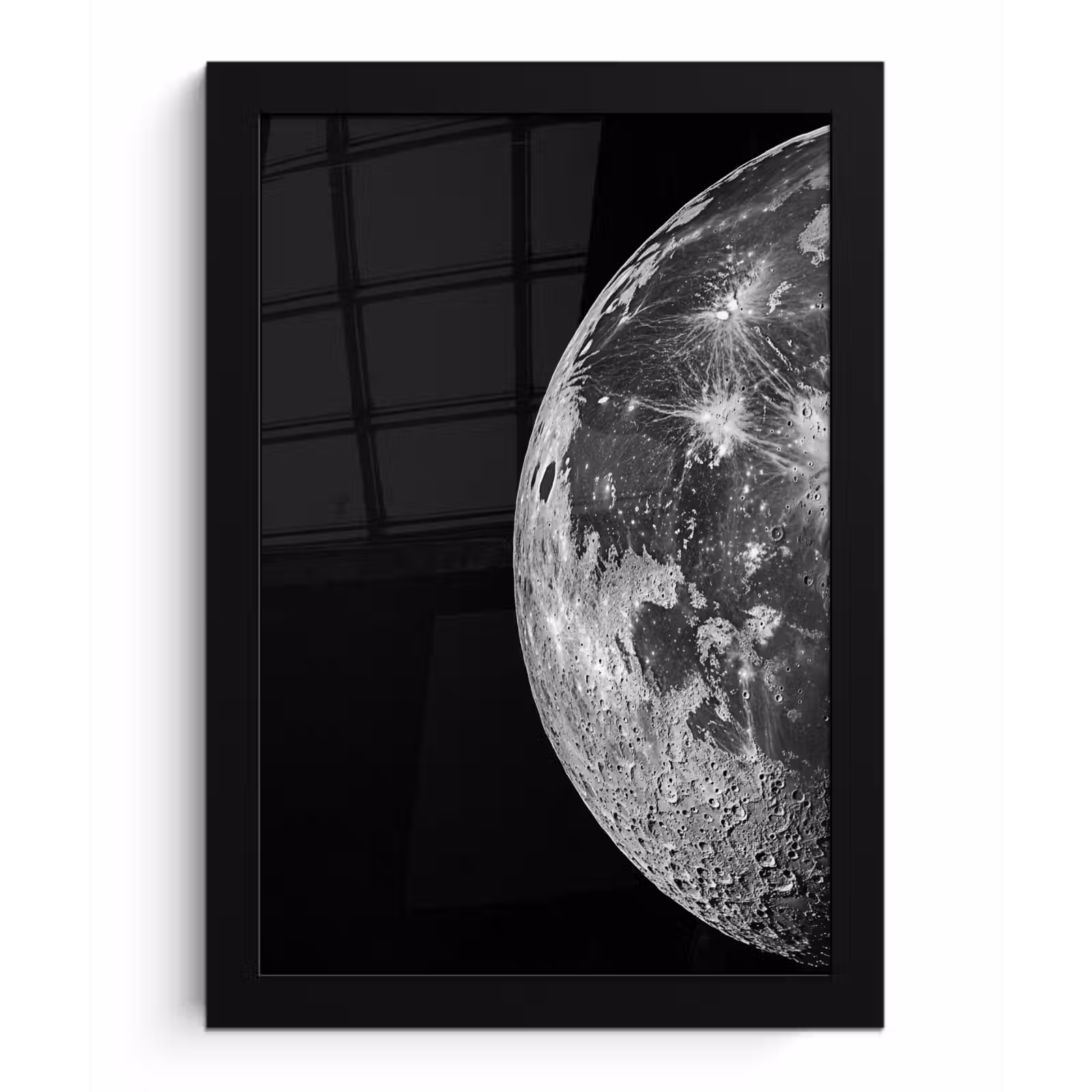 Bilder mit Rahmen - Nahaufnahme - Mond - Weiß - Textur — 1