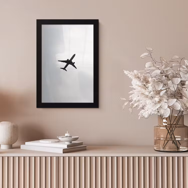 Bilder mit Rahmen - Minimalistisch - Silhouette - Schwarz - Flugzeug — 4