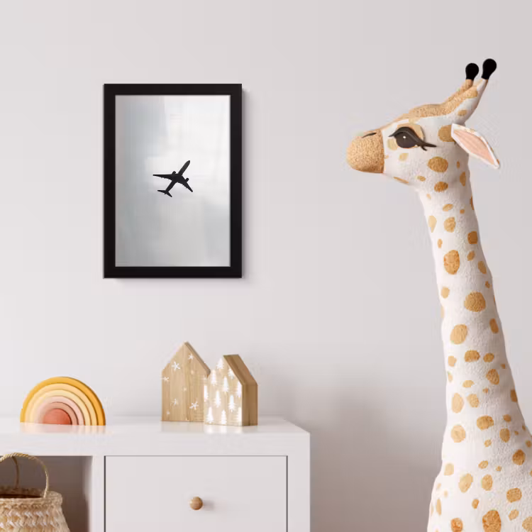 Bilder mit Rahmen - Minimalistisch - Silhouette - Schwarz - Flugzeug — 5
