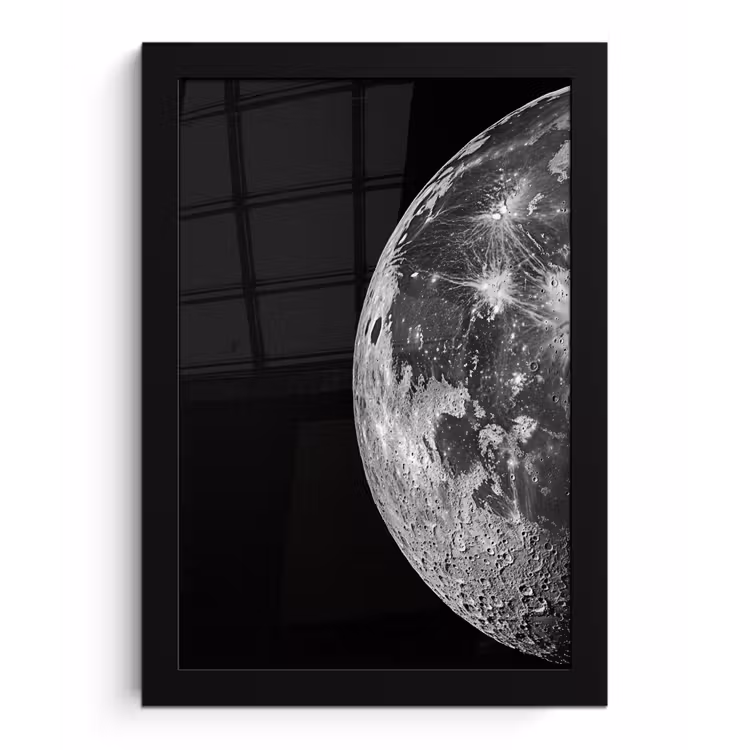 Bilder mit Rahmen - Nahaufnahme - Mond - Weiß - Textur — 1
