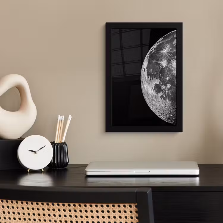 Bilder mit Rahmen - Nahaufnahme - Mond - Weiß - Textur — 2