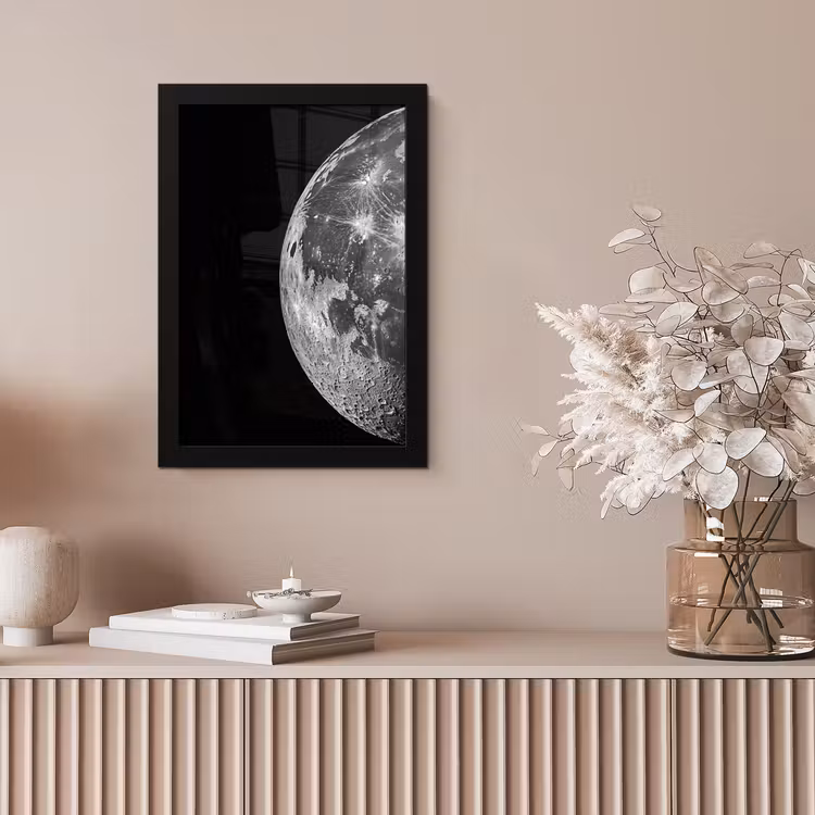 Bilder mit Rahmen - Nahaufnahme - Mond - Weiß - Textur — 4