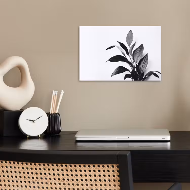 Poster - Pflanze - Blätter - Minimalistisch - Schwarz — 2