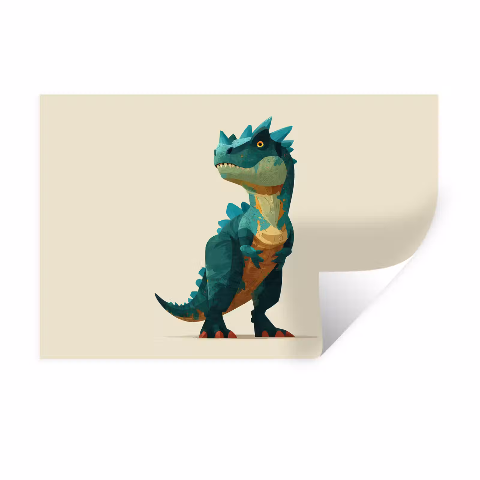 Wandtattoo – Stacheln - Dino - Blau - Muskulös — 1