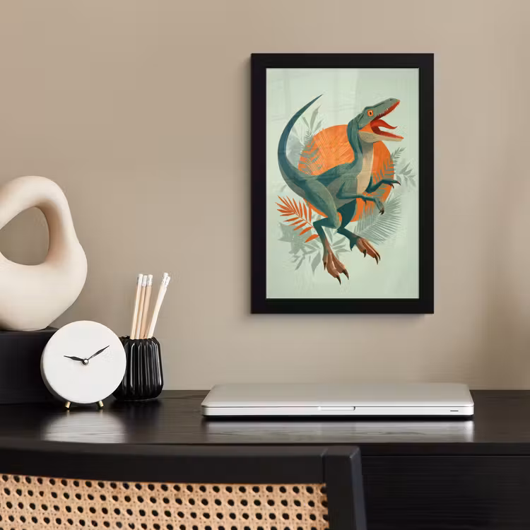 Bilder mit Rahmen - Dino - Blätter - Grafik - Grün — 2