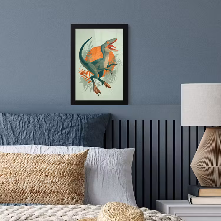 Bilder mit Rahmen - Dino - Blätter - Grafik - Grün — 3