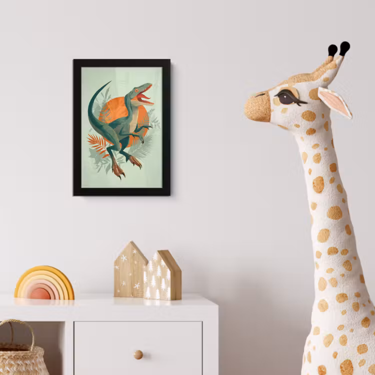 Bilder mit Rahmen - Dino - Blätter - Grafik - Grün — 5