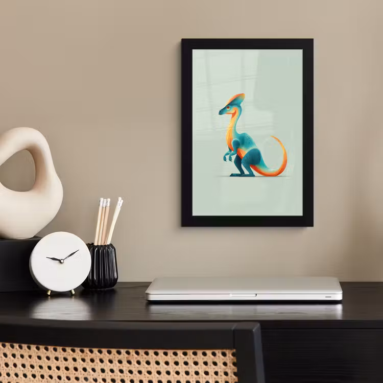 Bilder mit Rahmen - Schwanz - Dino - Minimalistisch - Blau — 2