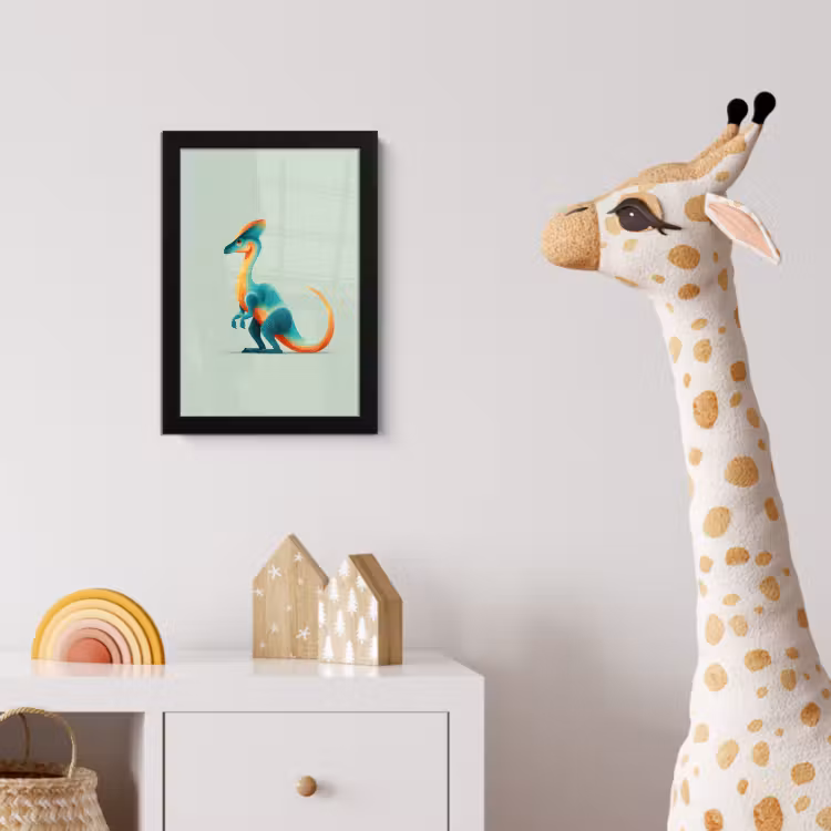 Bilder mit Rahmen - Schwanz - Dino - Minimalistisch - Blau — 5
