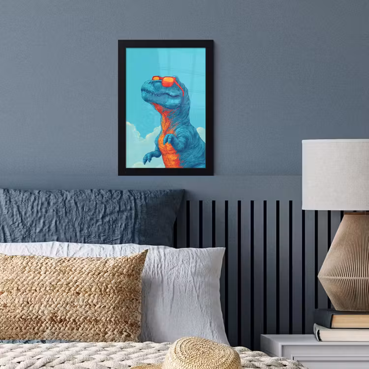 Bilder mit Rahmen - T-Rex - Blau - Wolken - Sonnenbrille — 3