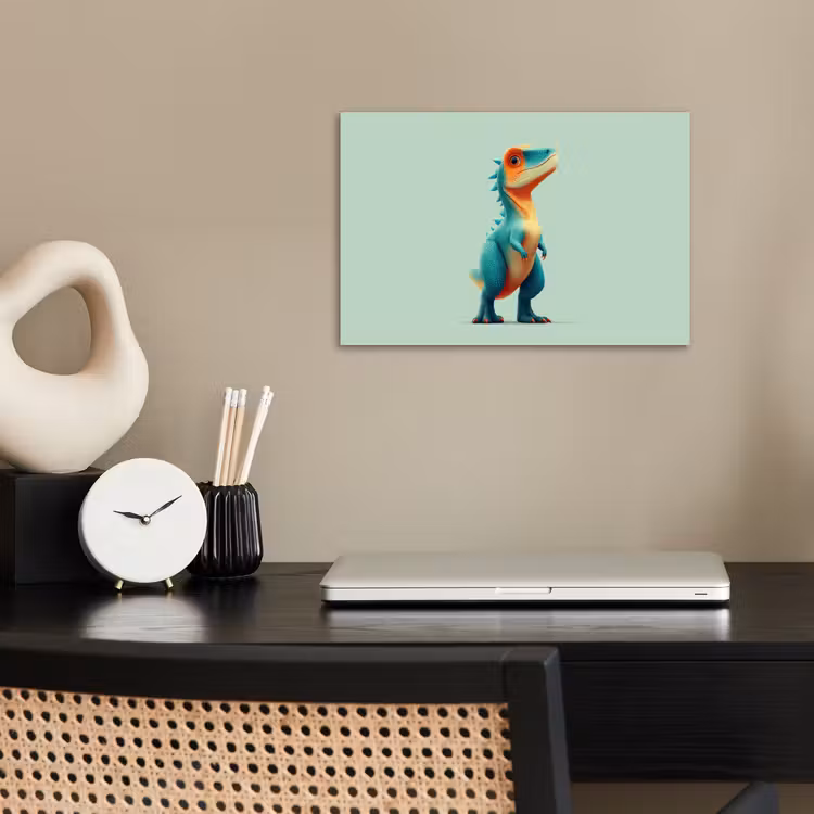 Poster - Cartoon - Dino - Orange - Kegelspiel — 2