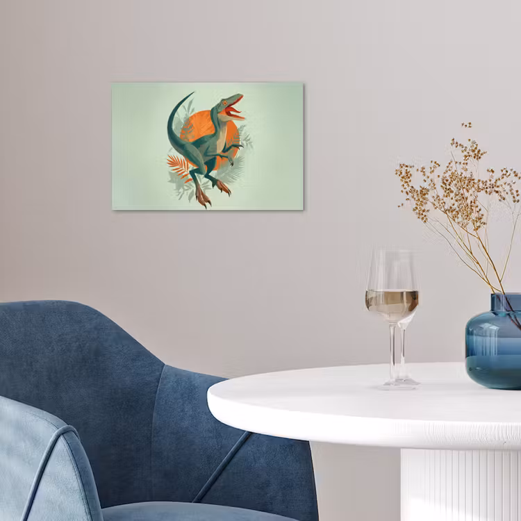 Poster - Dino - Blätter - Grafik - Grün — 4