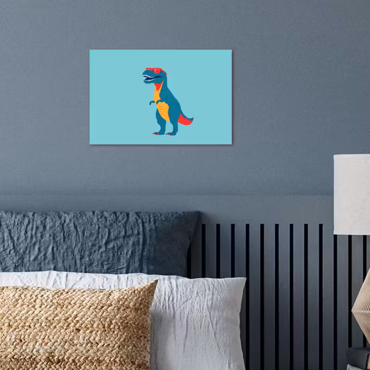 Poster - Dinosaurier - Blau - Sonnenbrille — 3