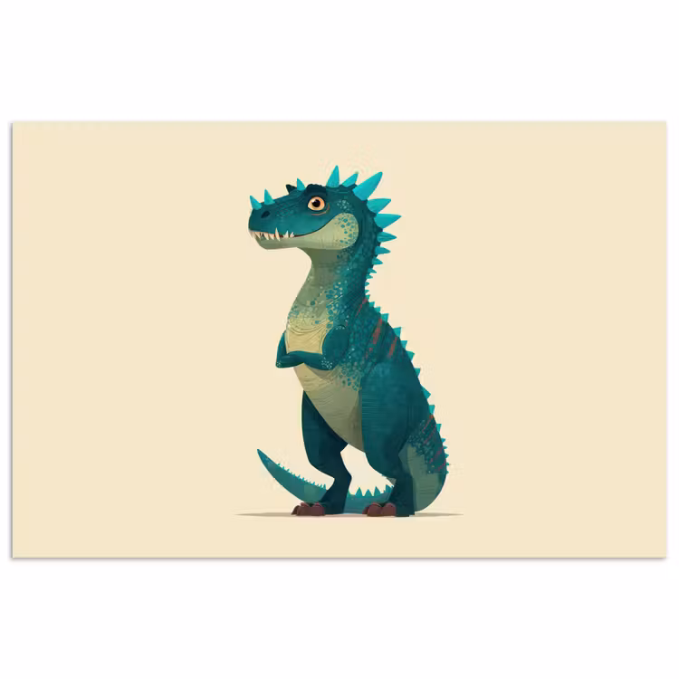 Poster - Dinosaurier - Türkis - Stacheln — 1