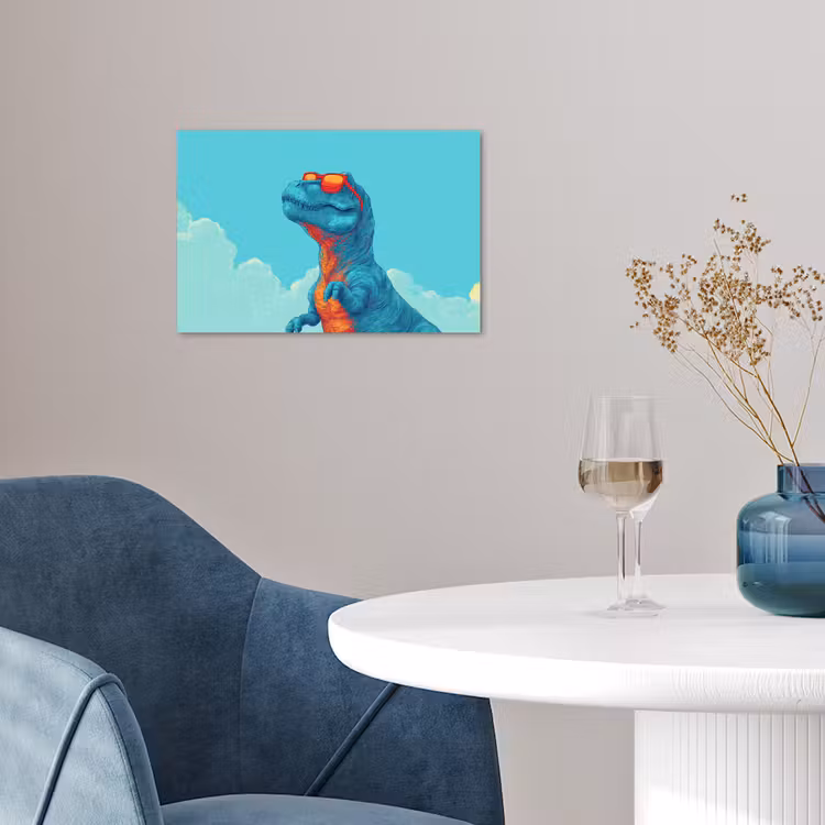 Poster - T-Rex - Blau - Wolken - Sonnenbrille — 4