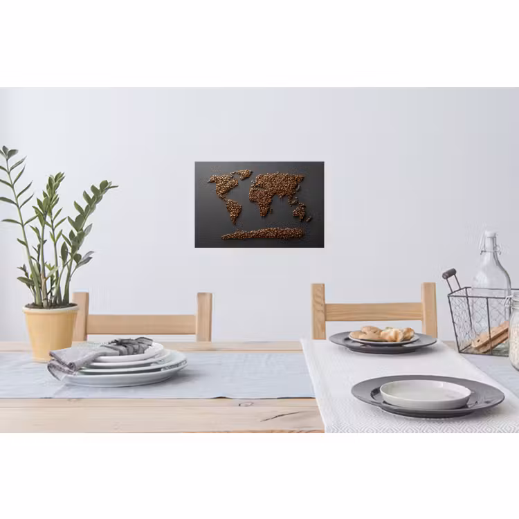 Wandtattoo – Weltkarte - Kaffee - Grau — 4