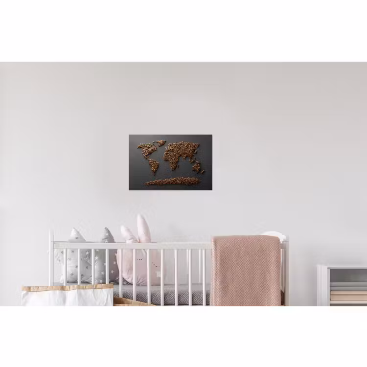 Wandtattoo – Weltkarte - Kaffee - Grau — 5