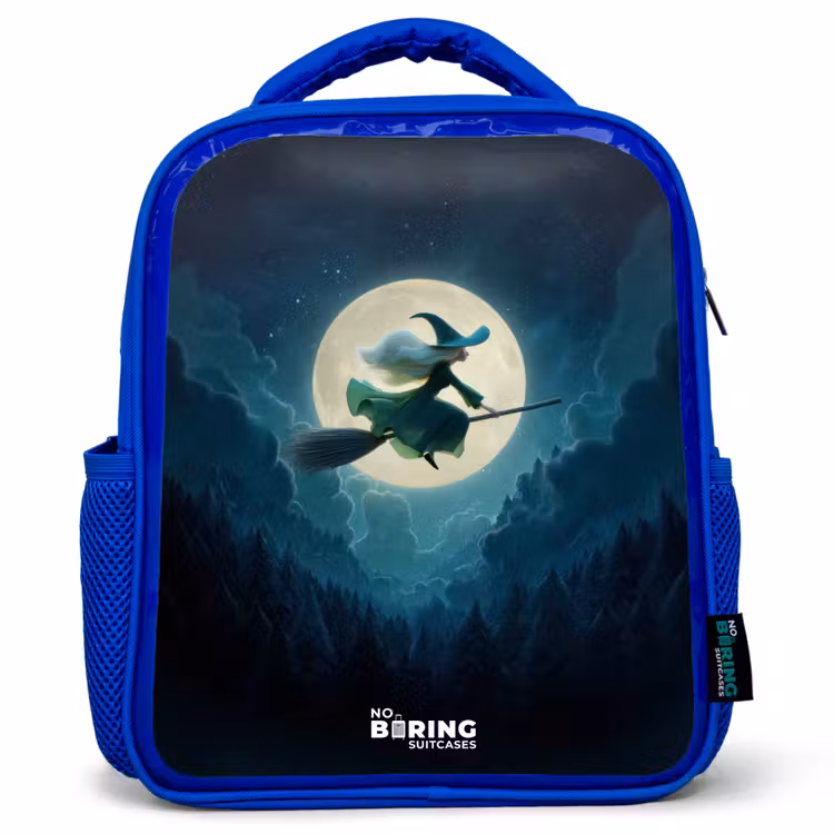 Kinderrucksack - Blau - Hexe im Mondscheinflug — 1