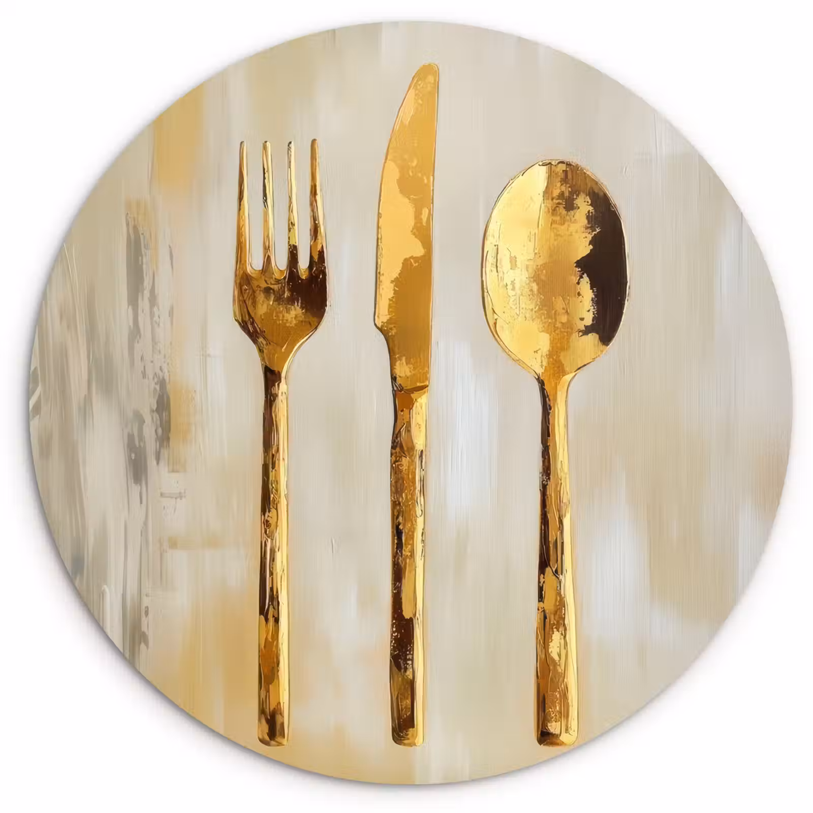 Forexbild Rund - Farbe - Gold - Besteck — 1