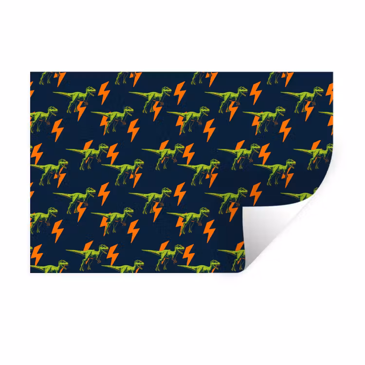 Wandtattoo – Blitze - Orange - Dinosaurier — 1