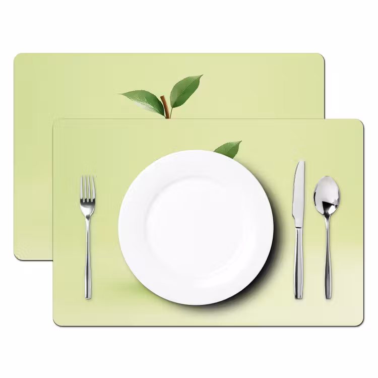 Tischset - 6 Stück - Grün - Disco - Dekoration - Apfel — 2
