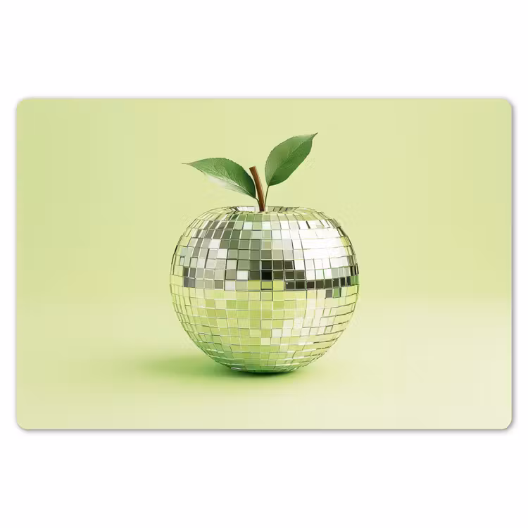 Tischset - 6 Stück - Grün - Disco - Dekoration - Apfel — 6