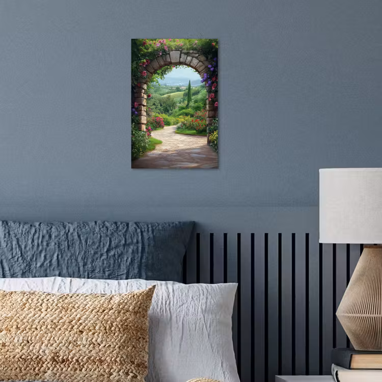 Poster - Durchblick - Landschaft - Blumen - Weg - Aussicht — 3