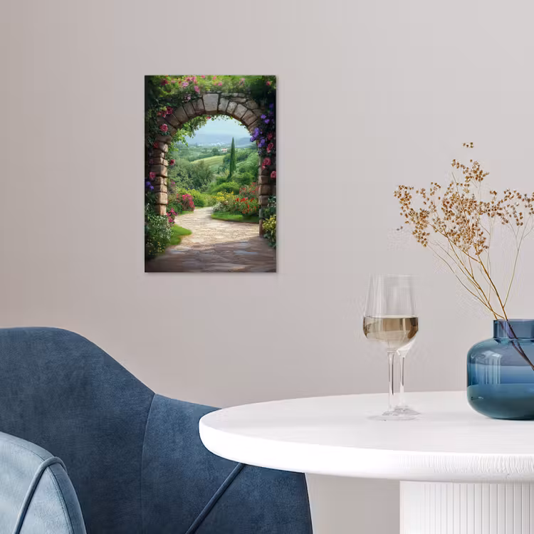 Poster - Durchblick - Landschaft - Blumen - Weg - Aussicht — 4