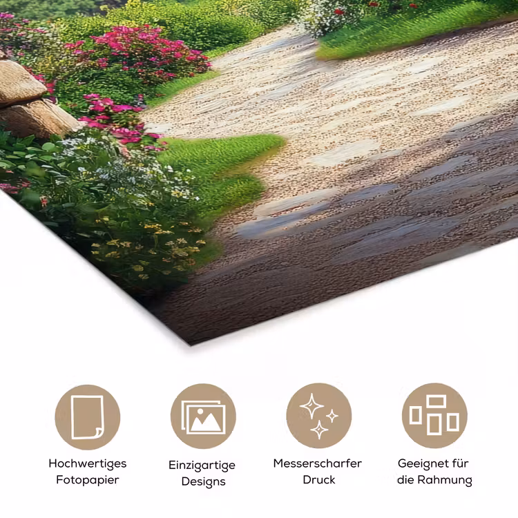 Poster - Durchblick - Landschaft - Blumen - Weg - Aussicht — 5