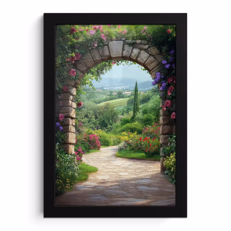 Bilder mit Rahmen - Durchblick - Landschaft - Blumen - Weg - Aussicht — 1