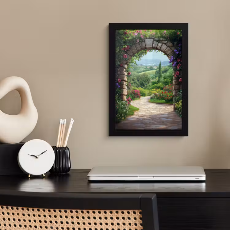 Bilder mit Rahmen - Durchblick - Landschaft - Blumen - Weg - Aussicht — 2