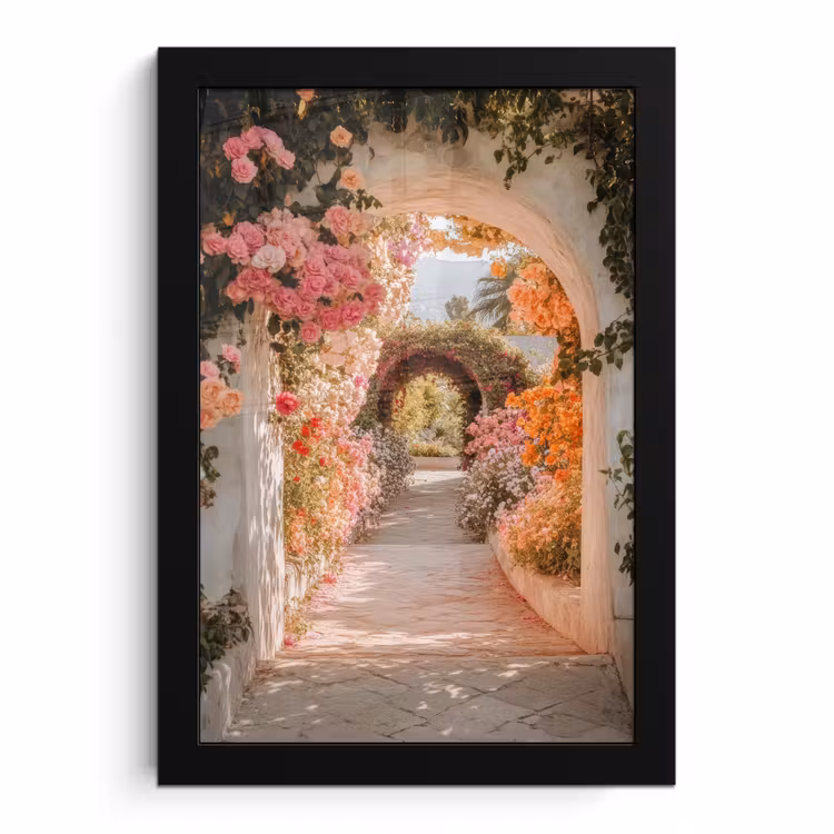 Bilder mit Rahmen - Durchsichtig - Bogen - Blumen - Pastell — 1