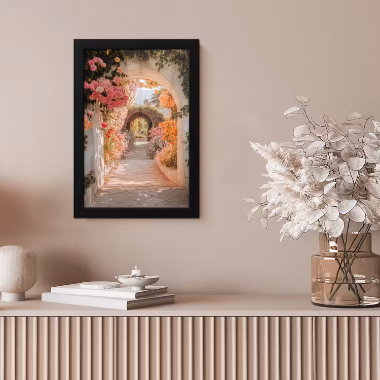 Bilder mit Rahmen - Durchsichtig - Bogen - Blumen - Pastell — 4