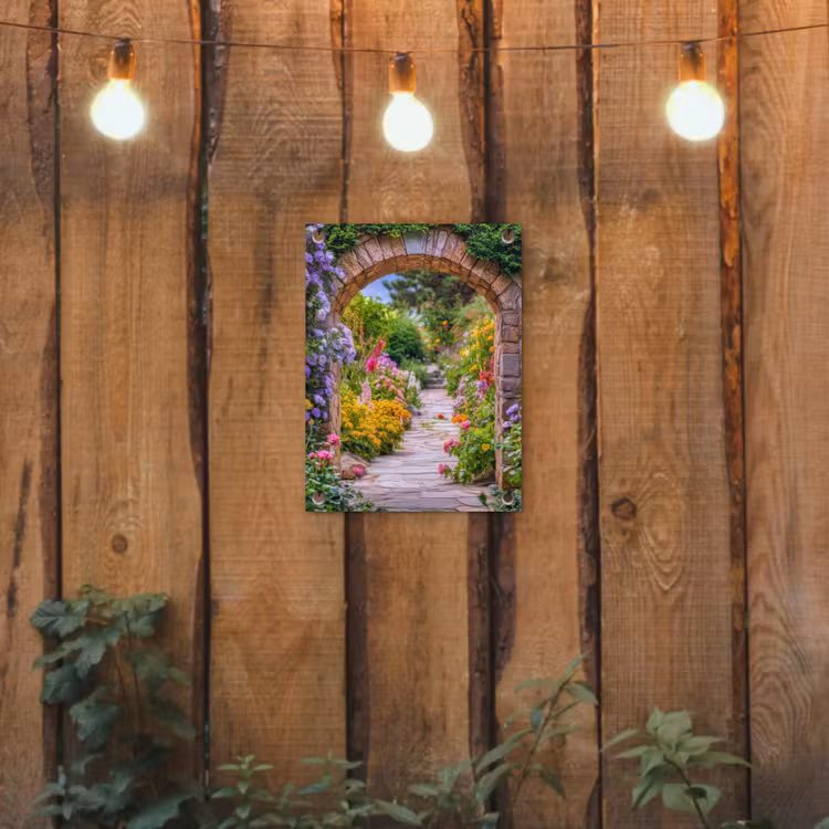 Gartenposter - Durchblick - Blumen - Weg - Natur — 2
