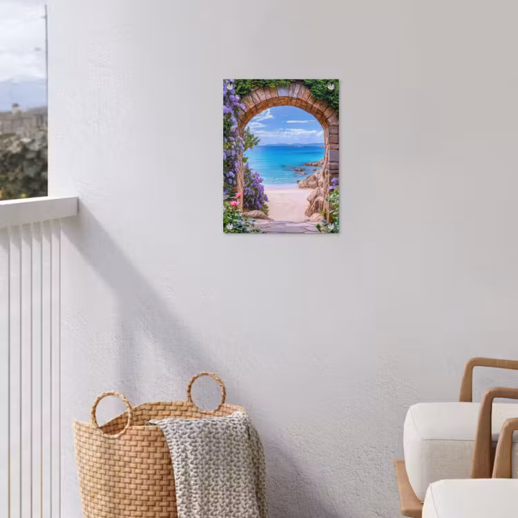 Gartenposter - Aussicht - Tor - Meer - Strand - Felsen — 5