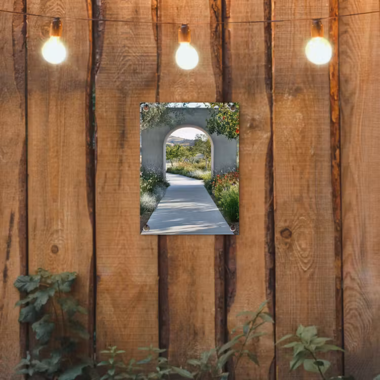 Gartenposter - Durchblick - Weg - Beton - Landschaft — 2