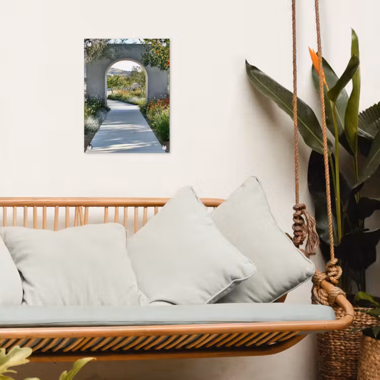 Gartenposter - Durchblick - Weg - Beton - Landschaft — 4