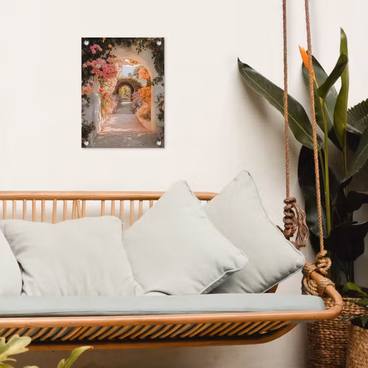 Gartenposter - Durchsichtig - Bogen - Blumen - Pastell — 4