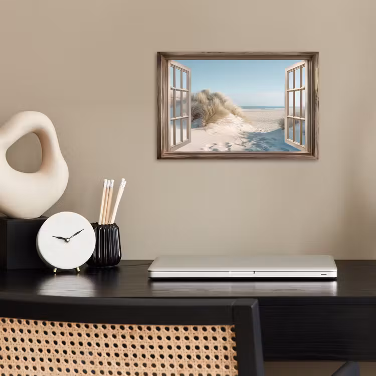 Poster - Aussicht - Hochgras - Dünen - Meer - Landschaft — 2