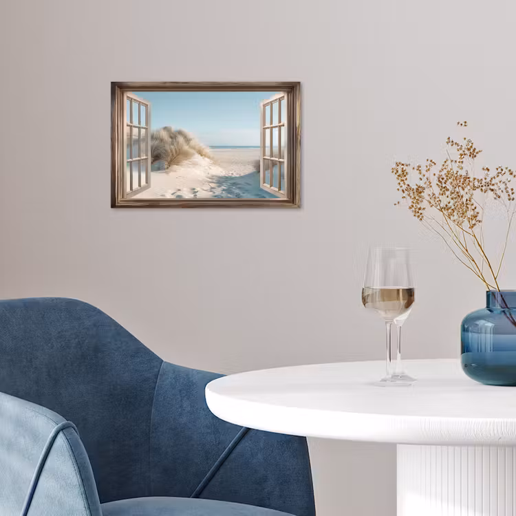 Poster - Aussicht - Hochgras - Dünen - Meer - Landschaft — 4