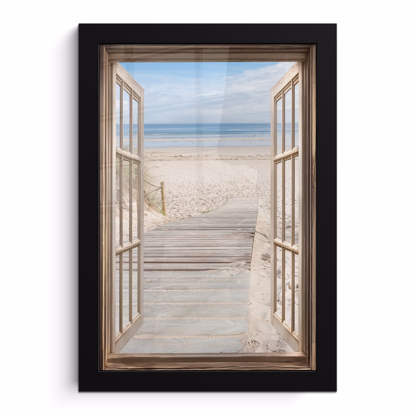 Bilder mit Rahmen - Durchblick - Strand - Dünen - Weg - Landschaft — 1