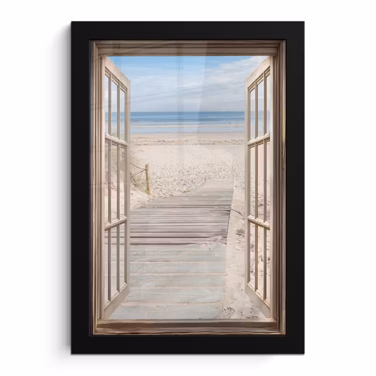 Bilder mit Rahmen - Durchblick - Strand - Dünen - Weg - Landschaft — 1